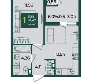 1-к квартира, вторичка, 36м2, 17/18 этаж