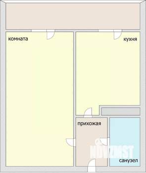 1-к квартира, вторичка, 38м2, 7/15 этаж
