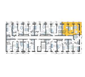 2-к квартира, строящийся дом, 65м2, 2/12 этаж
