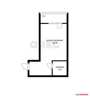Студия квартира, вторичка, 26м2, 4/7 этаж