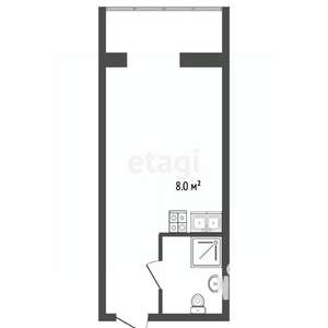 Студия квартира, вторичка, 24м2, 2/7 этаж