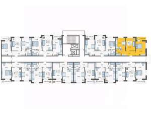 2-к квартира, вторичка, 50м2, 19/19 этаж