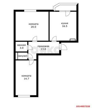 2-к квартира, вторичка, 65м2, 17/18 этаж