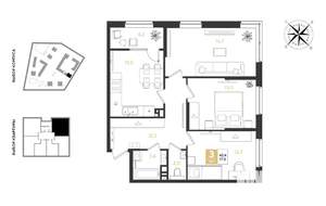 3-к квартира, вторичка, 78м2, 3/9 этаж