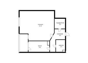 1-к квартира, вторичка, 40м2, 4/16 этаж