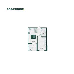 1-к квартира, вторичка, 39м2, 17/18 этаж