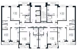 1-к квартира, вторичка, 48м2, 8/12 этаж