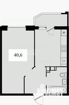1-к квартира, вторичка, 40м2, 2/24 этаж