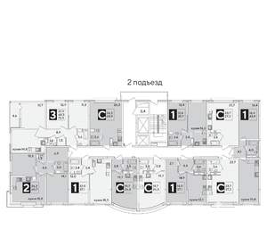 2-к квартира, вторичка, 61м2, 14/16 этаж