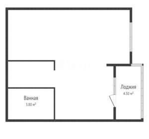 1-к квартира, вторичка, 42м2, 8/22 этаж