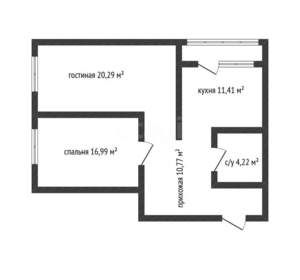 2-к квартира, вторичка, 63м2, 5/22 этаж