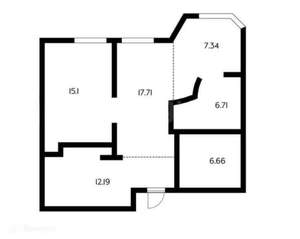 2-к квартира, вторичка, 66м2, 2/9 этаж
