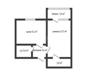 1-к квартира, вторичка, 34м2, 10/18 этаж