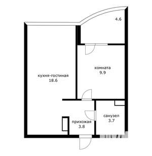 1-к квартира, вторичка, 41м2, 16/16 этаж