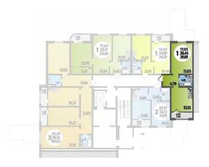 1-к квартира, строящийся дом, 40м2, 8/8 этаж