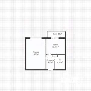 1-к квартира, вторичка, 38м2, 5/16 этаж