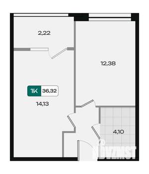 1-к квартира, вторичка, 36м2, 3/18 этаж