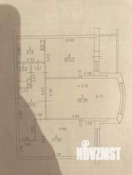 2-к квартира, вторичка, 67м2, 6/18 этаж