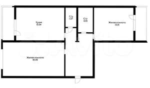 2-к квартира, вторичка, 70м2, 6/14 этаж