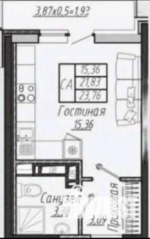 Студия квартира, вторичка, 22м2, 3/9 этаж