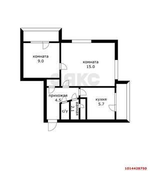 2-к квартира, вторичка, 42м2, 2/5 этаж