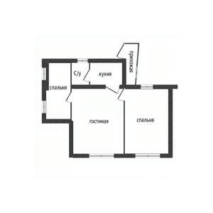 3-к квартира, вторичка, 57м2, 1/1 этаж