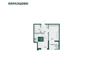 1-к квартира, вторичка, 42м2, 8/18 этаж