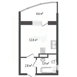 Студия квартира, вторичка, 27м2, 14/17 этаж