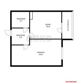 1-к квартира, вторичка, 35м2, 16/17 этаж