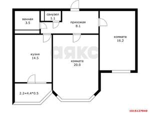 2-к квартира, вторичка, 67м2, 12/17 этаж