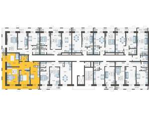3-к квартира, строящийся дом, 84м2, 2/12 этаж