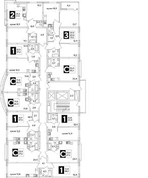 Студия квартира, вторичка, 28м2, 6/16 этаж