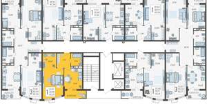 1-к квартира, вторичка, 40м2, 18/21 этаж