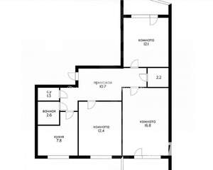 3-к квартира, вторичка, 68м2, 5/10 этаж