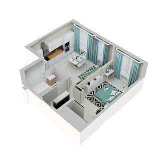 1-к квартира, вторичка, 41м2, 5/9 этаж