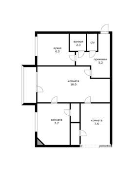 3-к квартира, вторичка, 47м2, 2/5 этаж