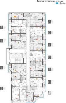 1-к квартира, вторичка, 50м2, 24/24 этаж