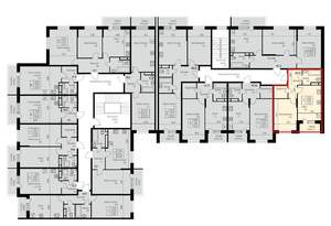 1-к квартира, строящийся дом, 42м2, 2/3 этаж