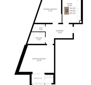 2-к квартира, вторичка, 66м2, 3/21 этаж