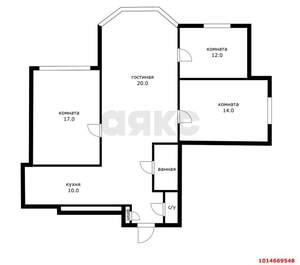 3-к квартира, вторичка, 105м2, 13/16 этаж