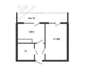 1-к квартира, вторичка, 28м2, 4/8 этаж