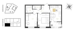 2-к квартира, вторичка, 54м2, 2/9 этаж