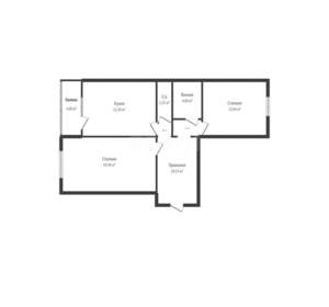 2-к квартира, вторичка, 67м2, 7/16 этаж