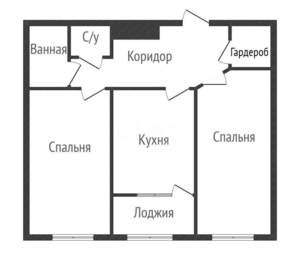 2-к квартира, сданный дом, 60м2, 15/24 этаж