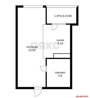 Студия квартира, вторичка, 22м2, 10/16 этаж