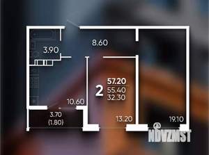 2-к квартира, вторичка, 58м2, 5/20 этаж