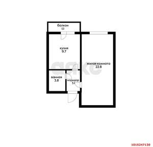 1-к квартира, вторичка, 39м2, 8/10 этаж