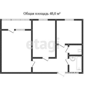 2-к квартира, вторичка, 58м2, 11/24 этаж