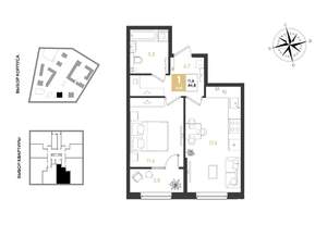 1-к квартира, вторичка, 45м2, 2/18 этаж