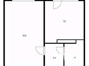 1-к квартира, вторичка, 35м2, 12/16 этаж